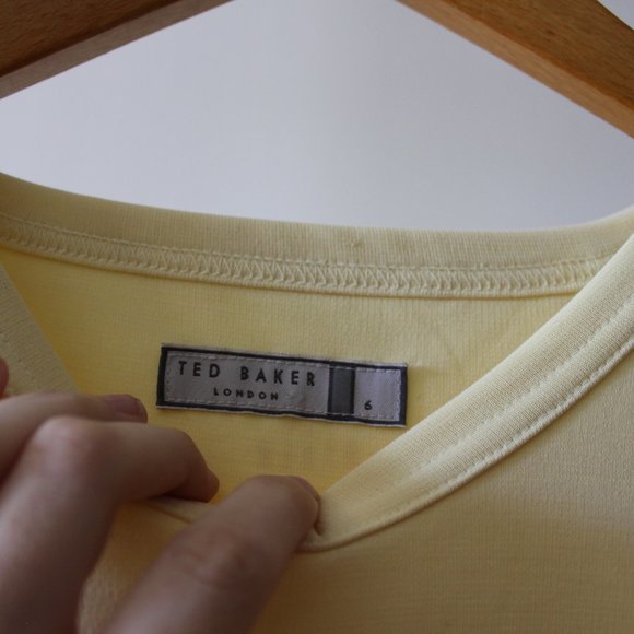 Ted Baker Pastel Yellow Long Sleeves Shirt - Picture 5 of 6